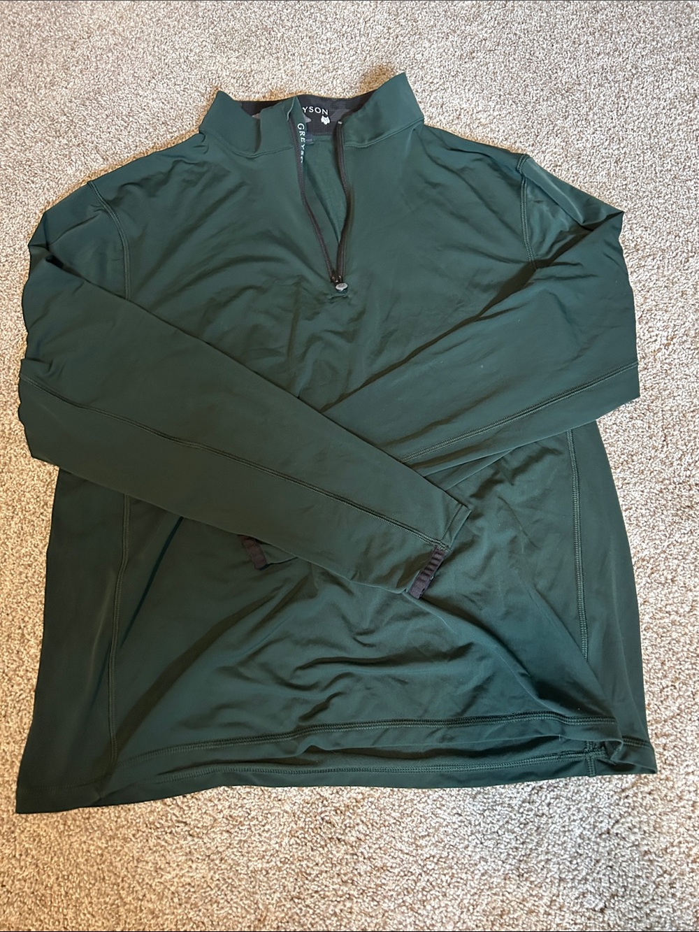 Greyson Forrest Green Quarter-Zip Performance Pullover Medium